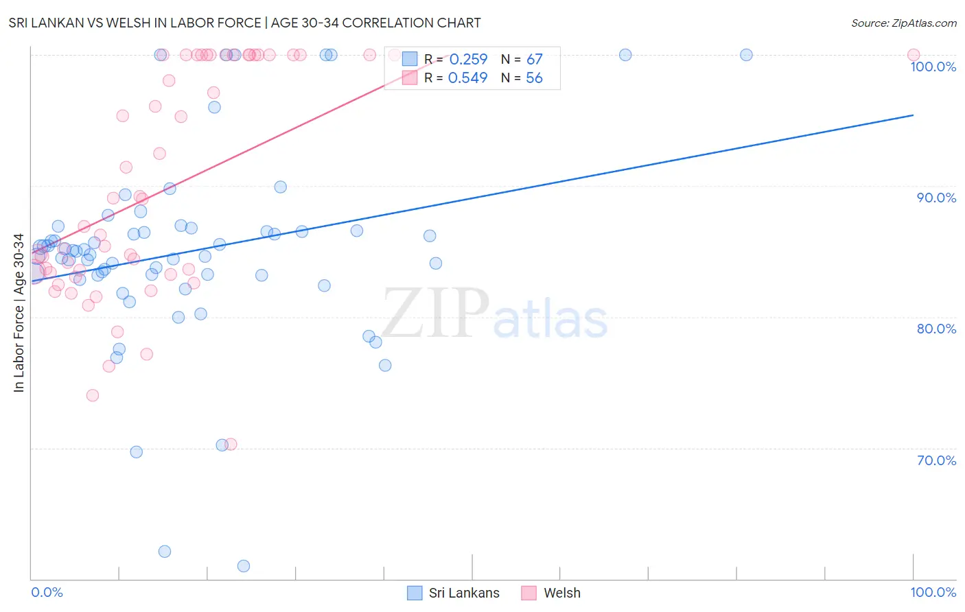 Sri Lankan vs Welsh In Labor Force | Age 30-34