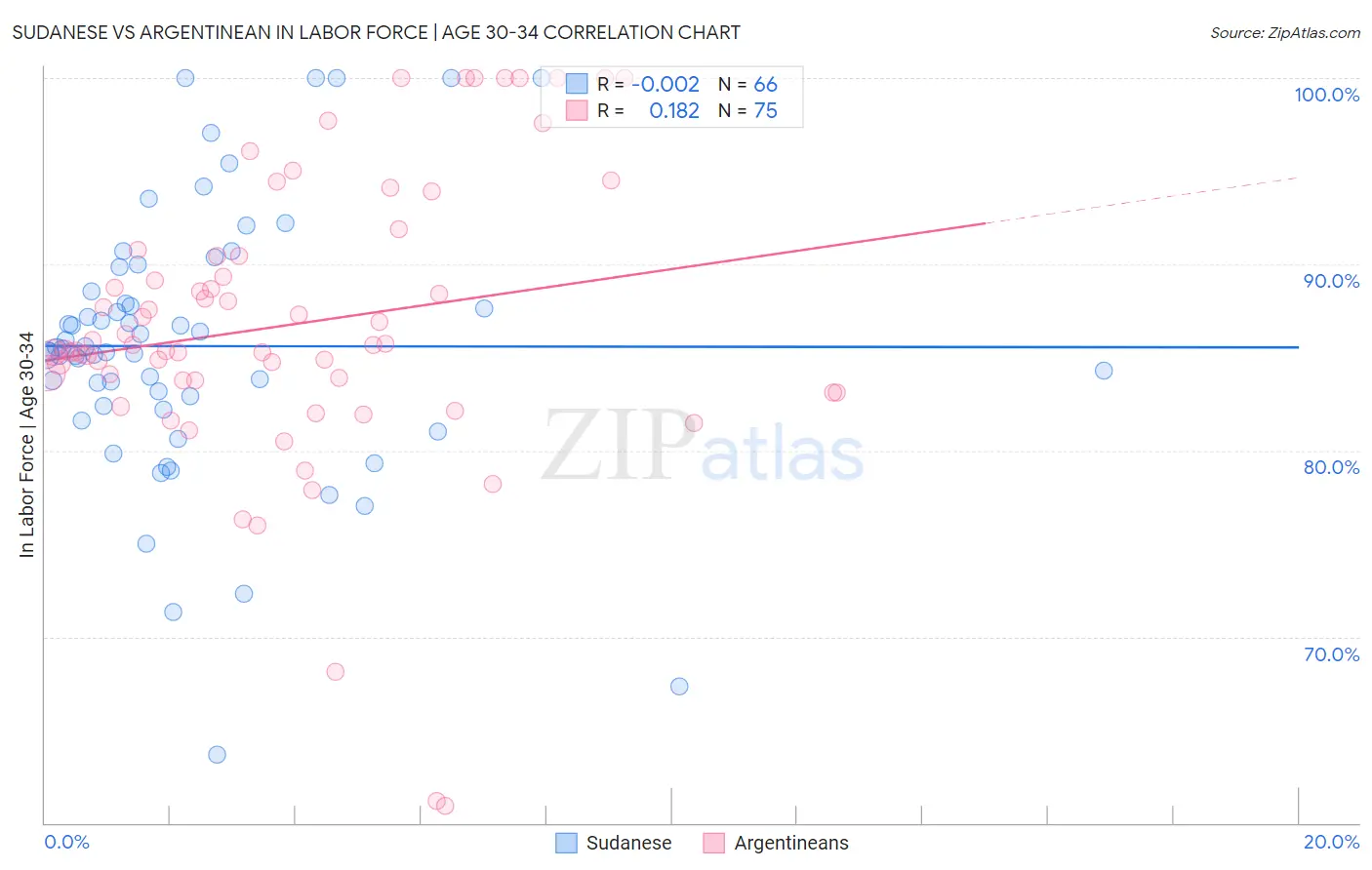Sudanese vs Argentinean In Labor Force | Age 30-34
