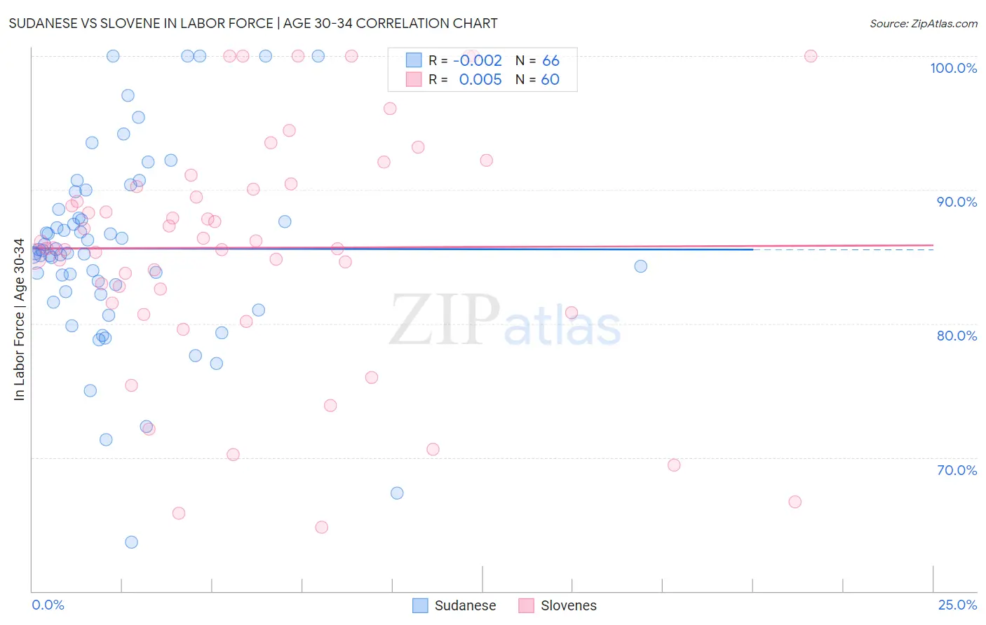 Sudanese vs Slovene In Labor Force | Age 30-34