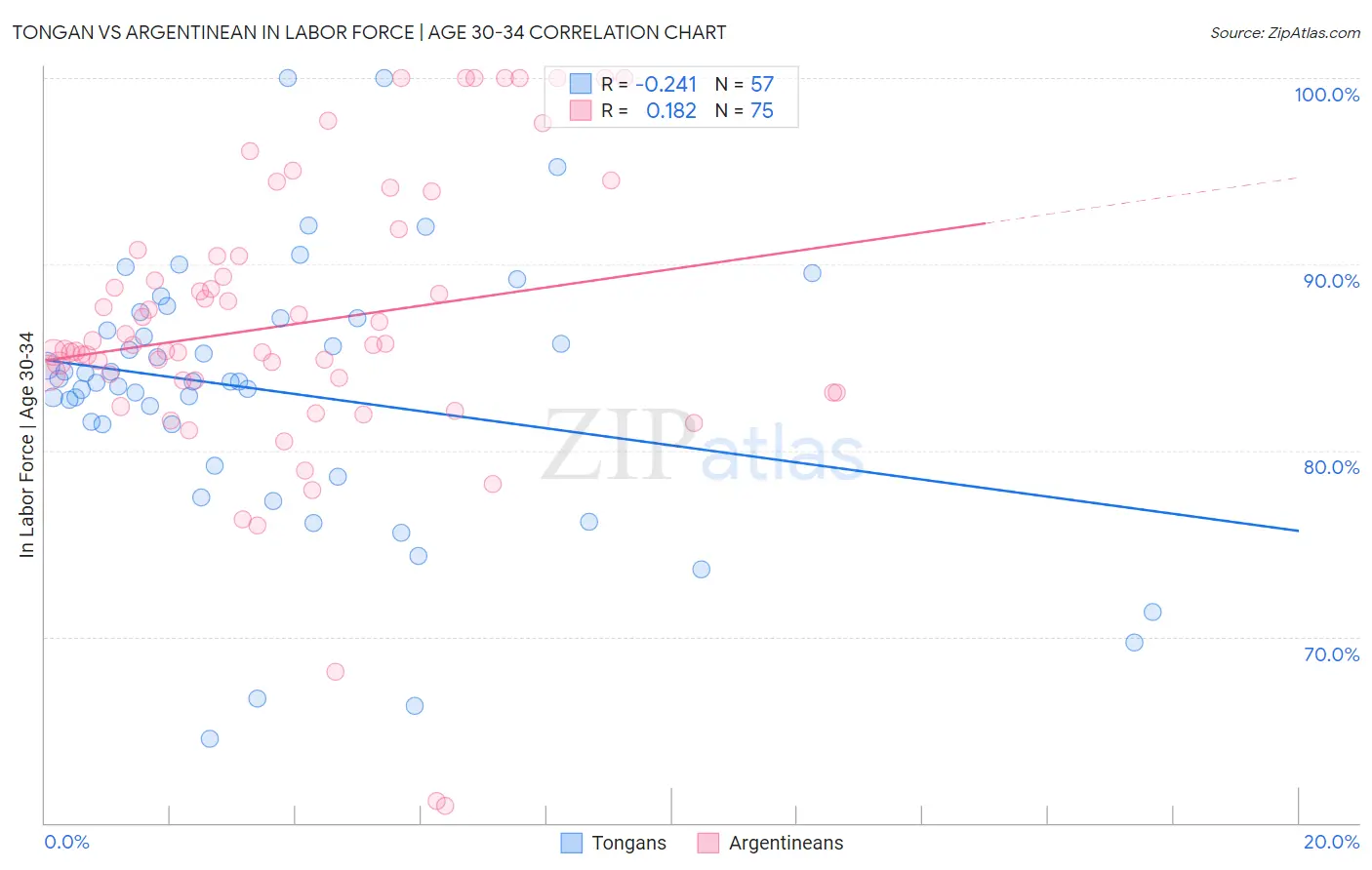 Tongan vs Argentinean In Labor Force | Age 30-34