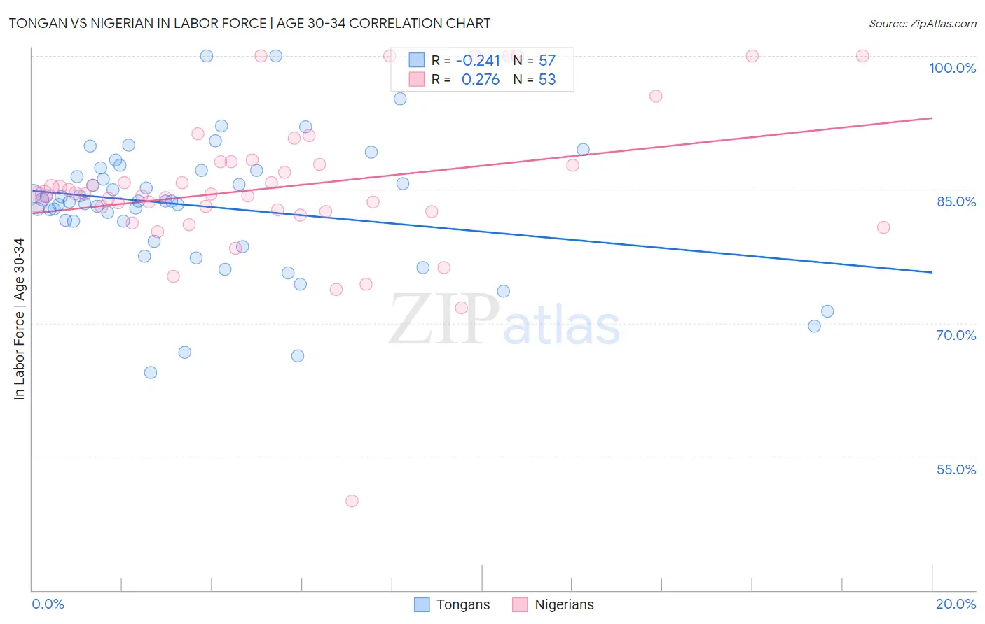 Tongan vs Nigerian In Labor Force | Age 30-34