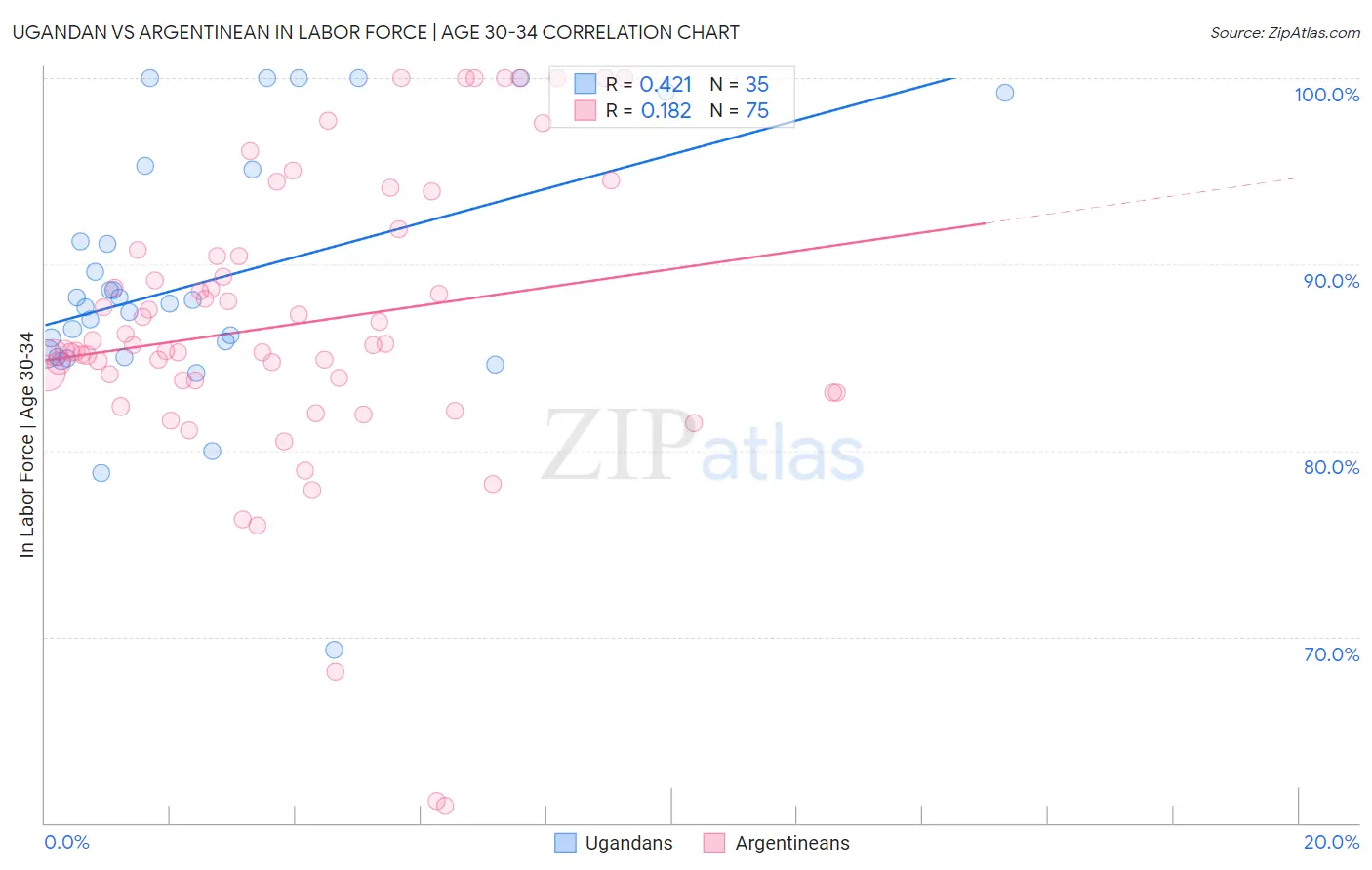 Ugandan vs Argentinean In Labor Force | Age 30-34