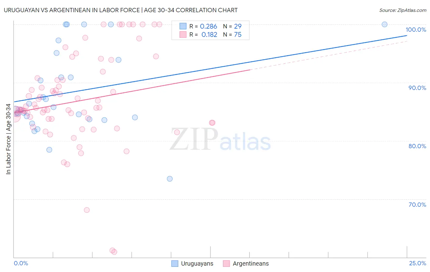 Uruguayan vs Argentinean In Labor Force | Age 30-34