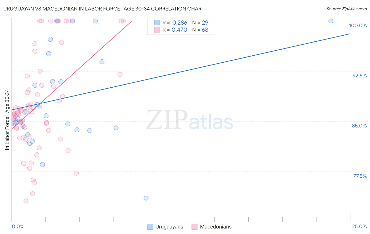 Uruguayan vs Macedonian In Labor Force | Age 30-34