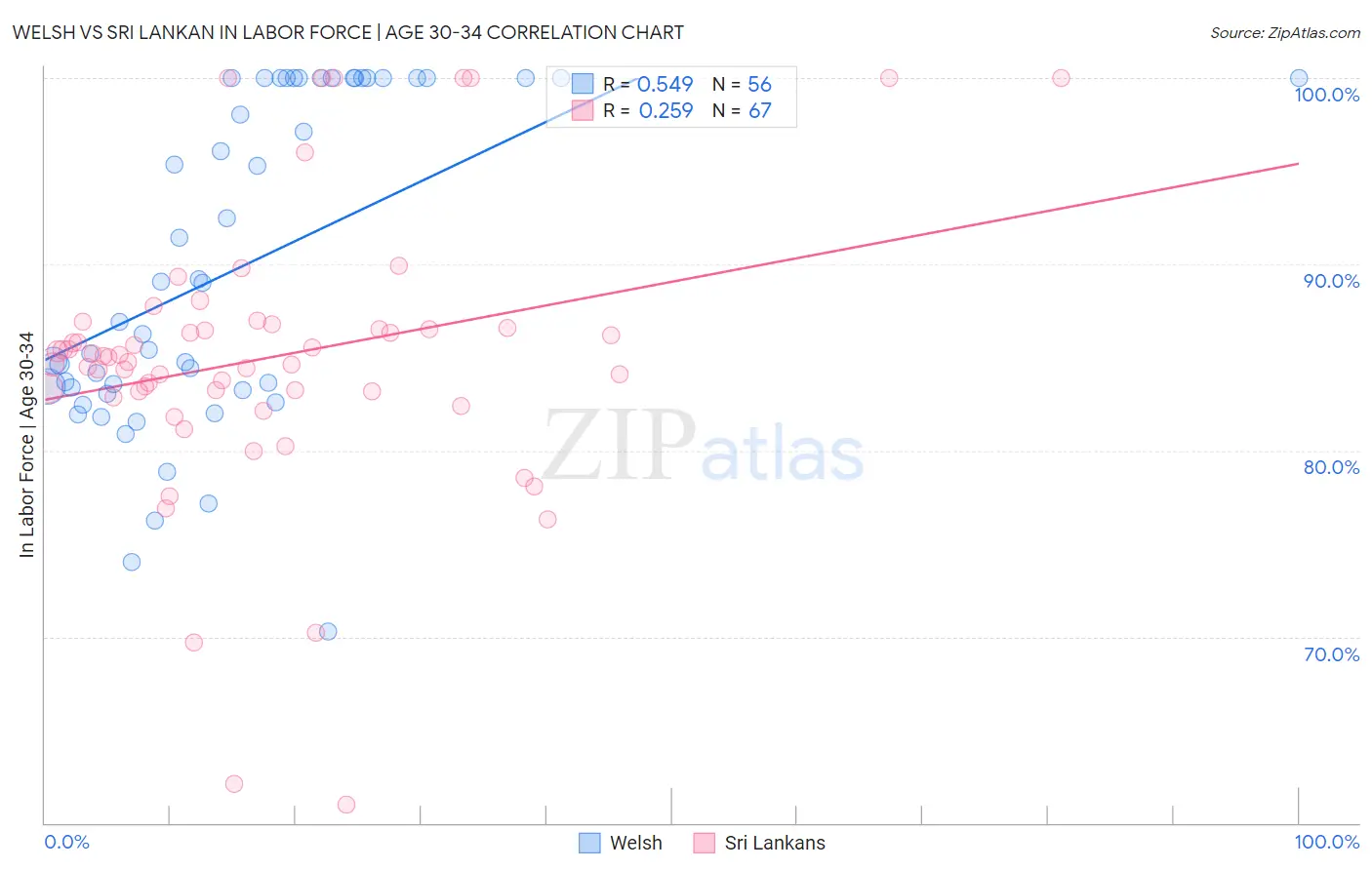 Welsh vs Sri Lankan In Labor Force | Age 30-34