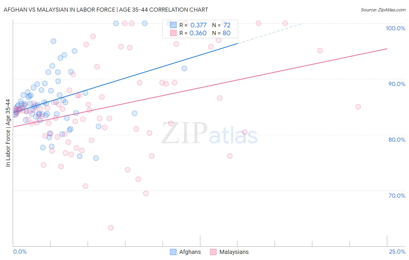 Afghan vs Malaysian In Labor Force | Age 35-44