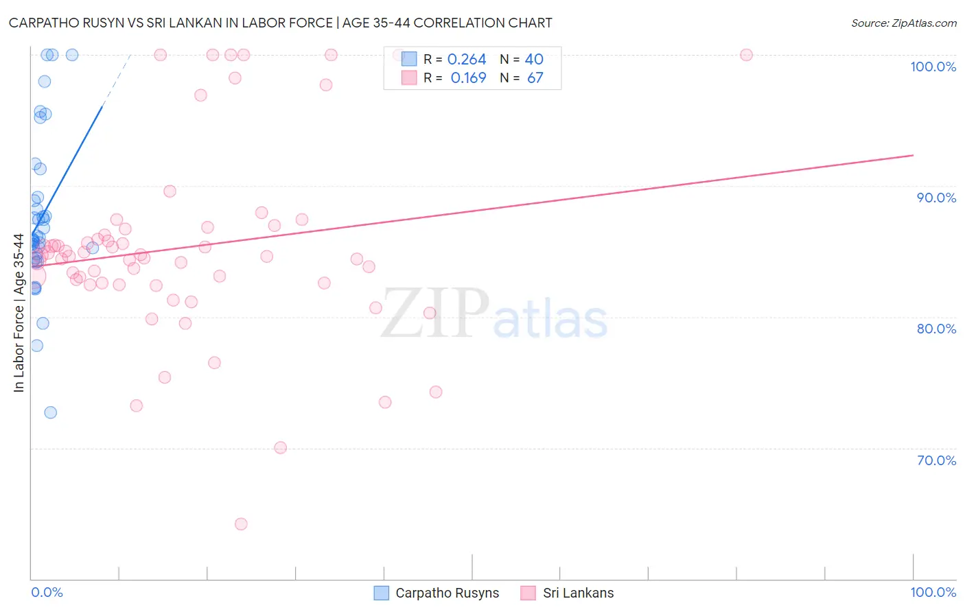 Carpatho Rusyn vs Sri Lankan In Labor Force | Age 35-44