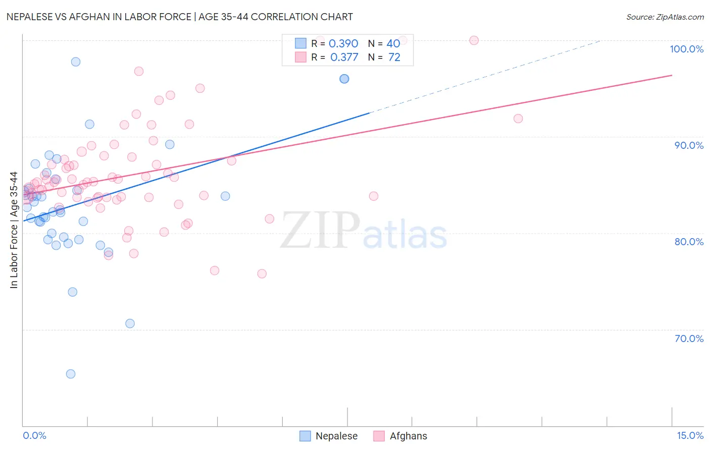 Nepalese vs Afghan In Labor Force | Age 35-44