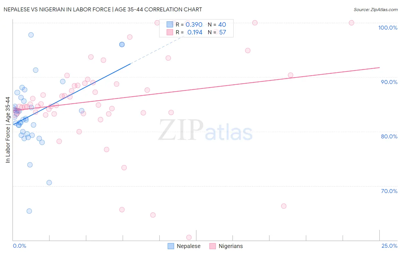 Nepalese vs Nigerian In Labor Force | Age 35-44