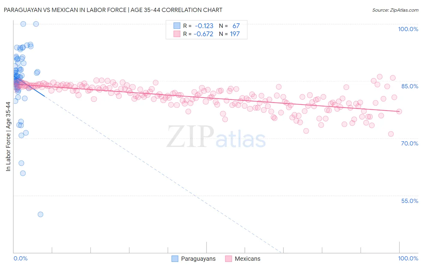 Paraguayan vs Mexican In Labor Force | Age 35-44