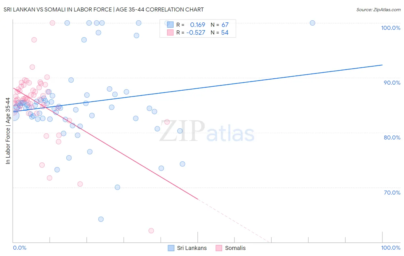 Sri Lankan vs Somali In Labor Force | Age 35-44