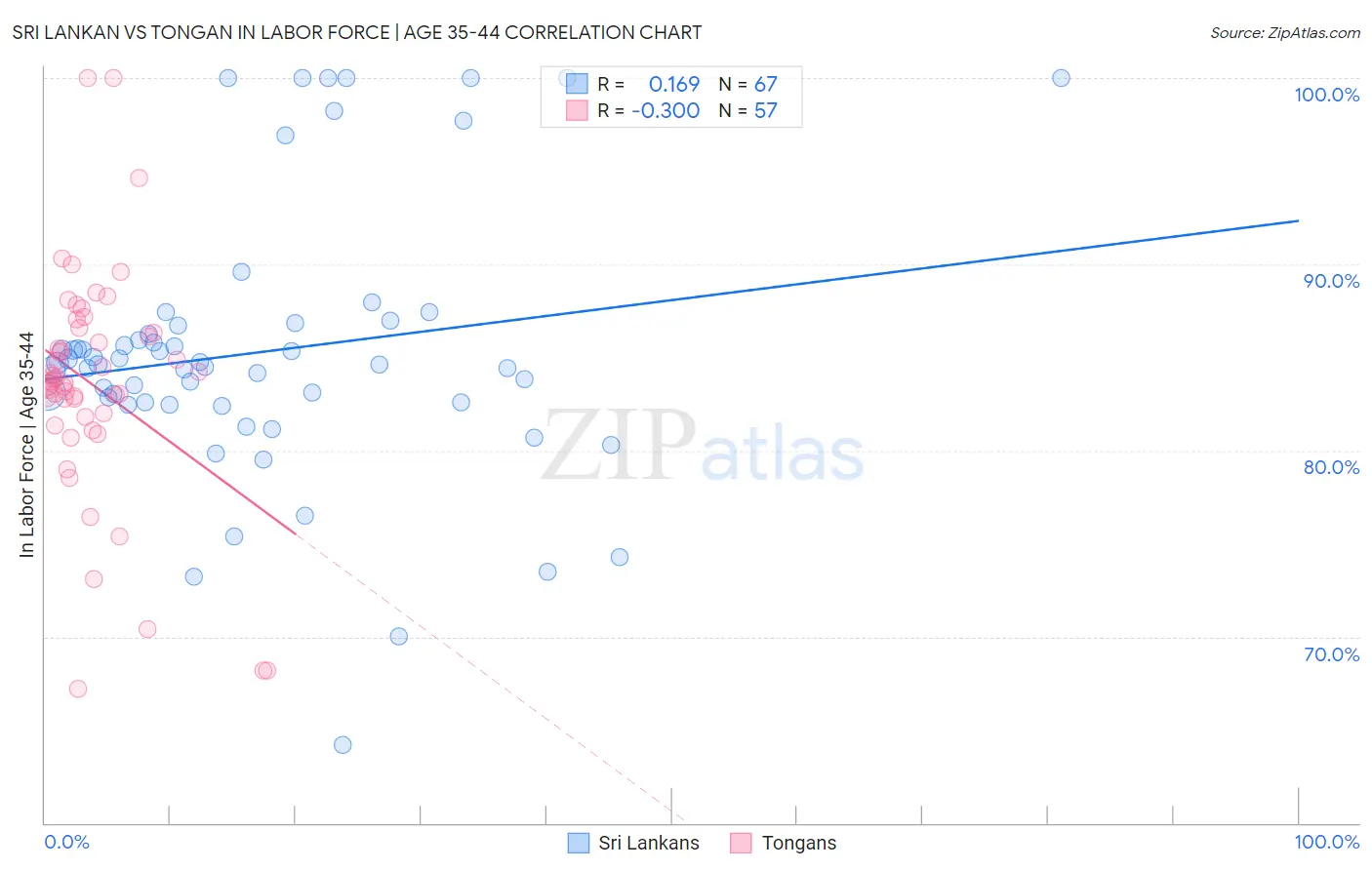 Sri Lankan vs Tongan In Labor Force | Age 35-44