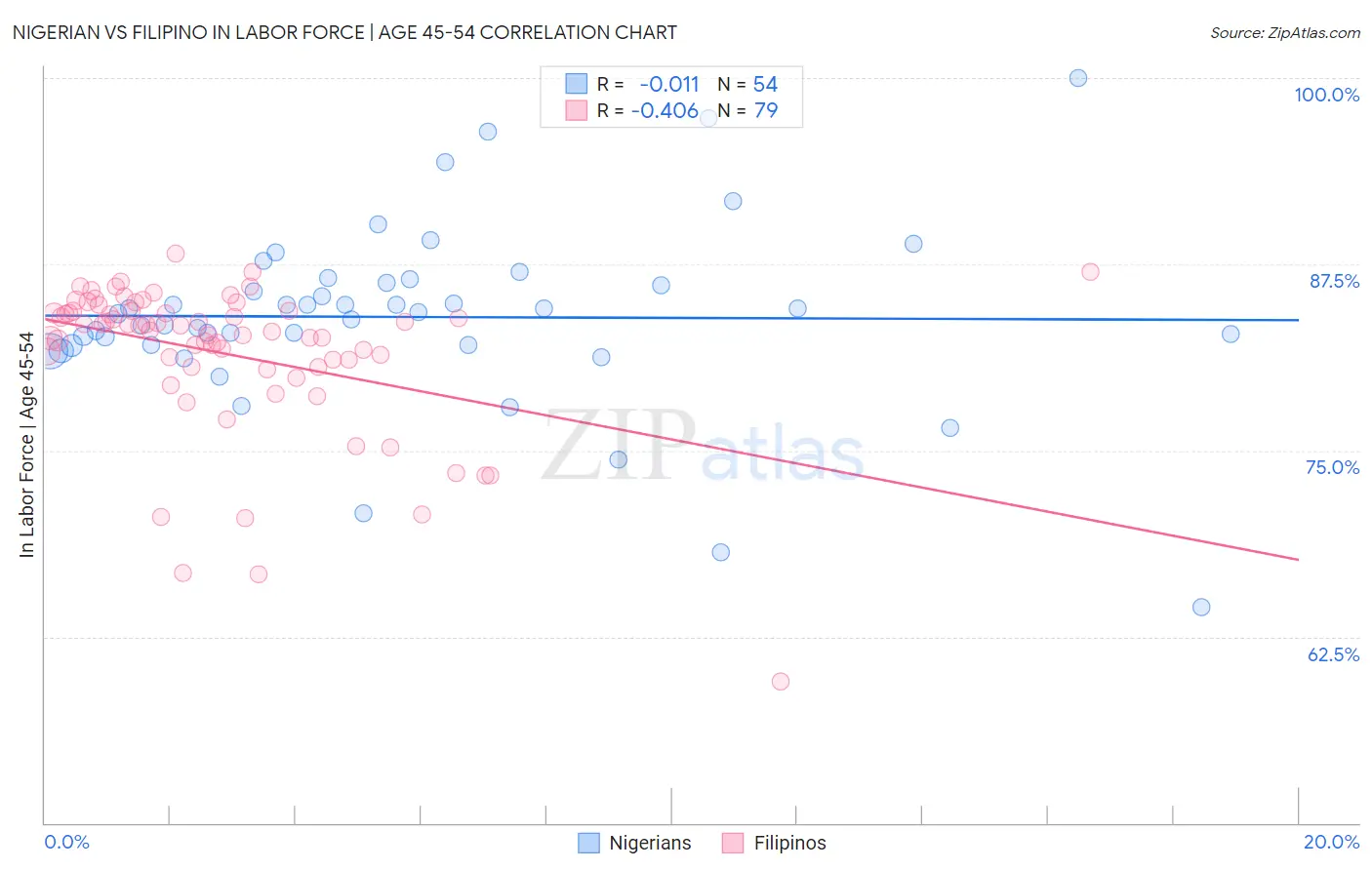 Nigerian vs Filipino In Labor Force | Age 45-54