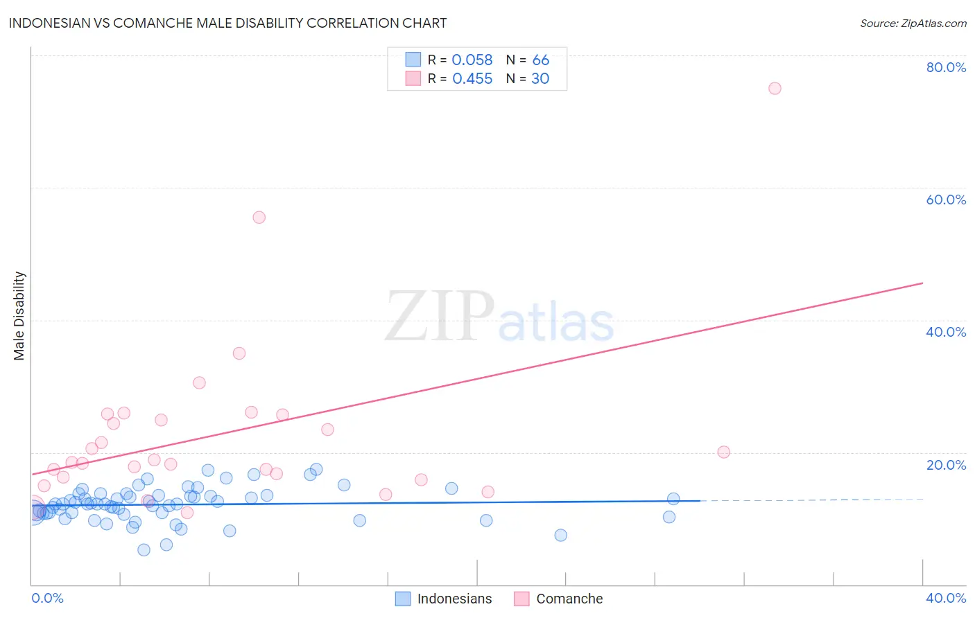 Indonesian vs Comanche Male Disability