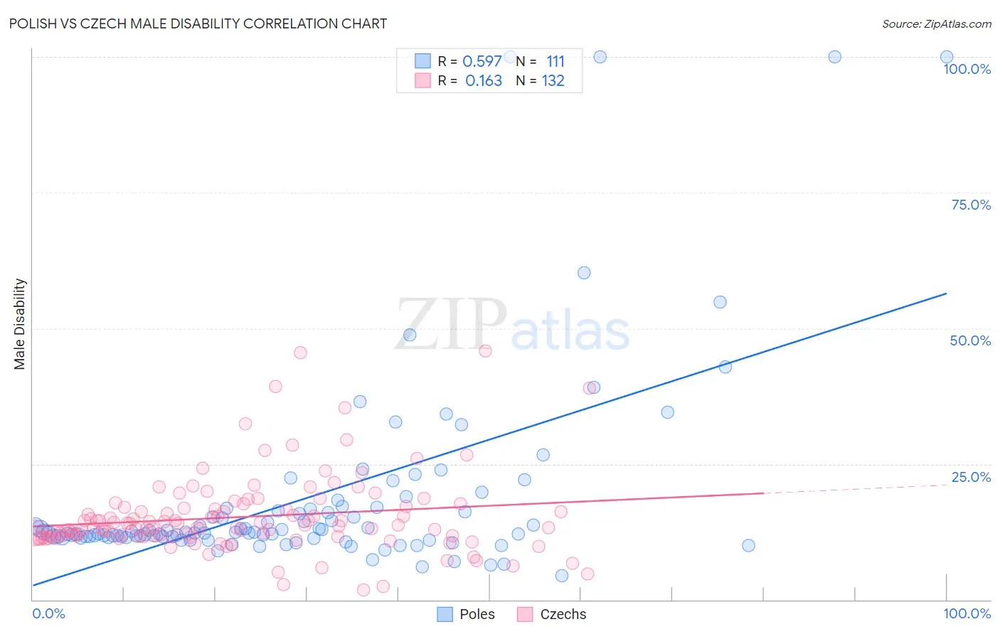 Polish vs Czech Male Disability