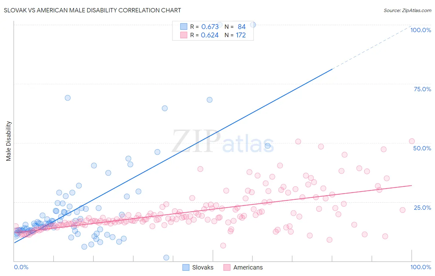 Slovak vs American Male Disability