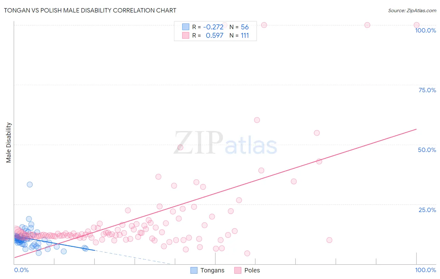 Tongan vs Polish Male Disability