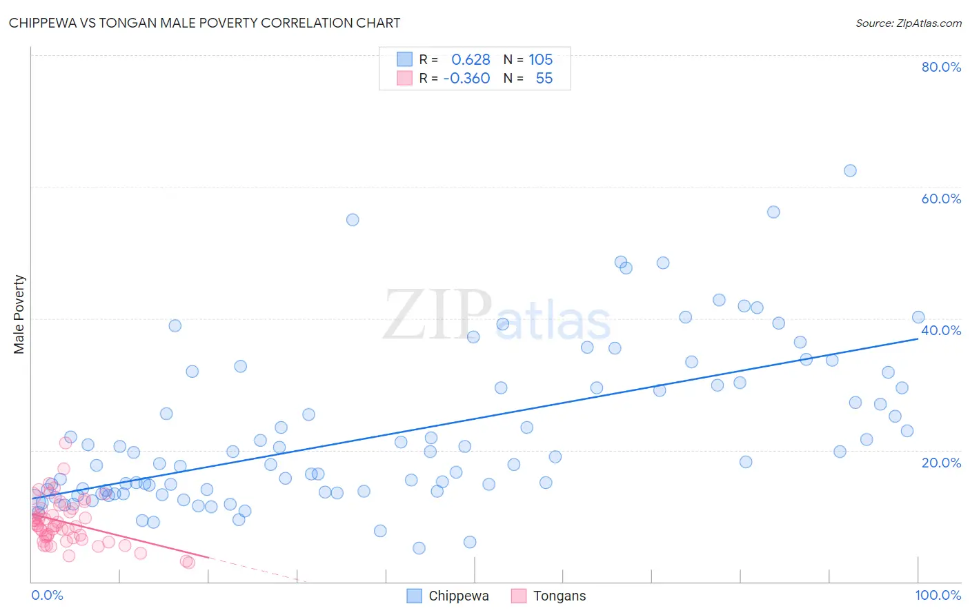 Chippewa vs Tongan Male Poverty