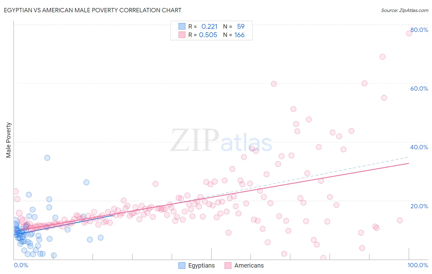 Egyptian vs American Male Poverty