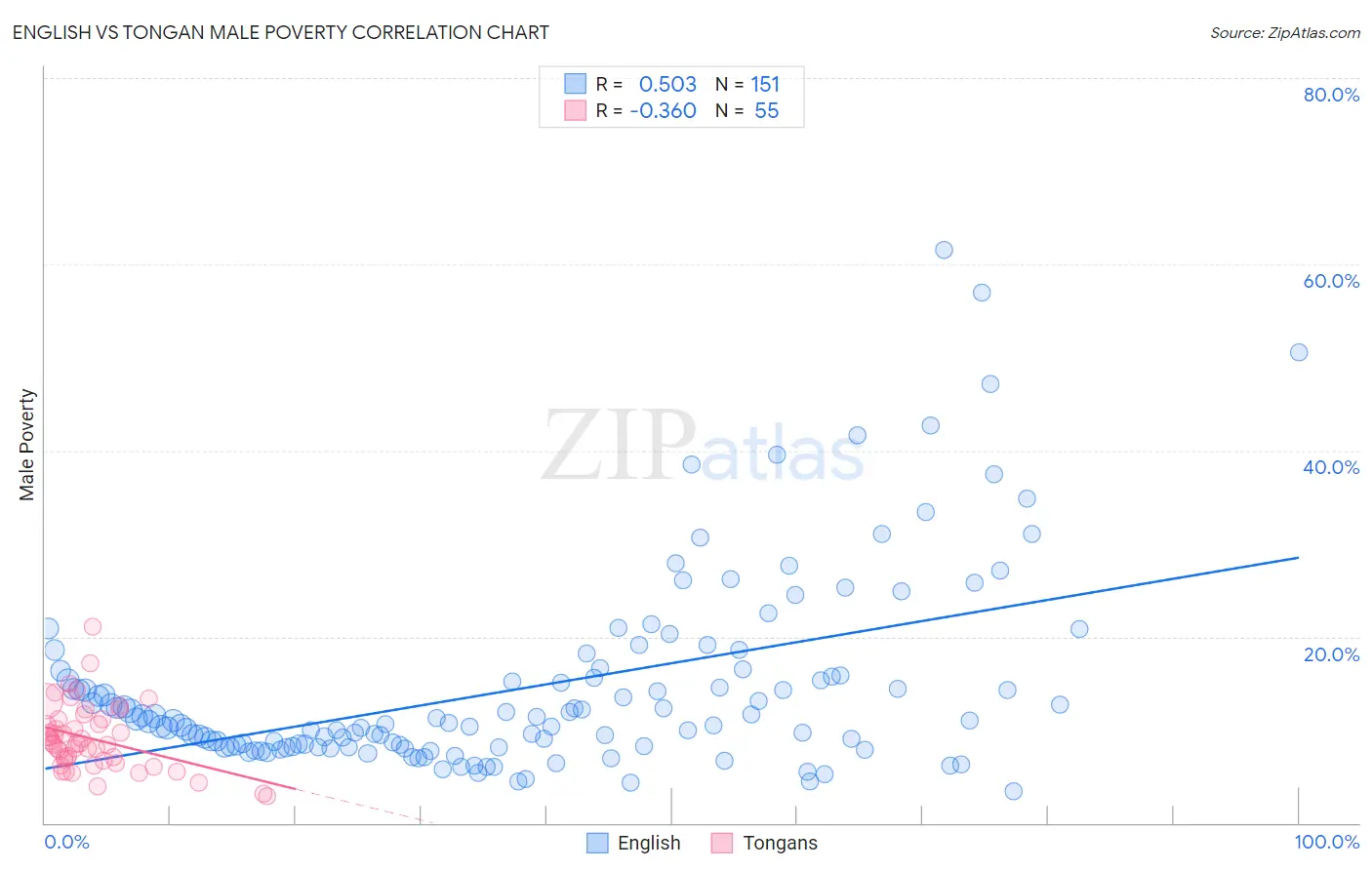 English vs Tongan Male Poverty