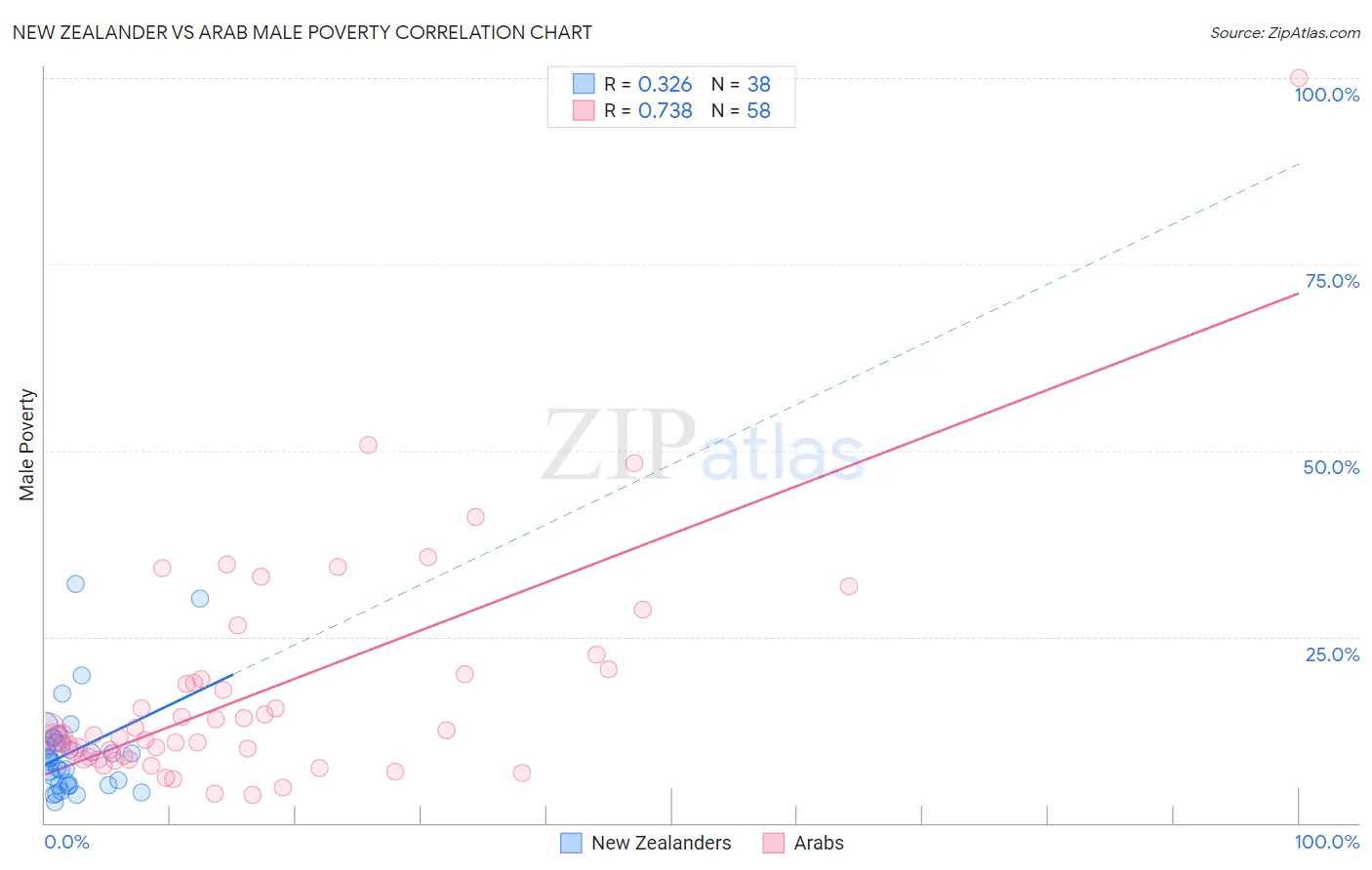 New Zealander vs Arab Male Poverty