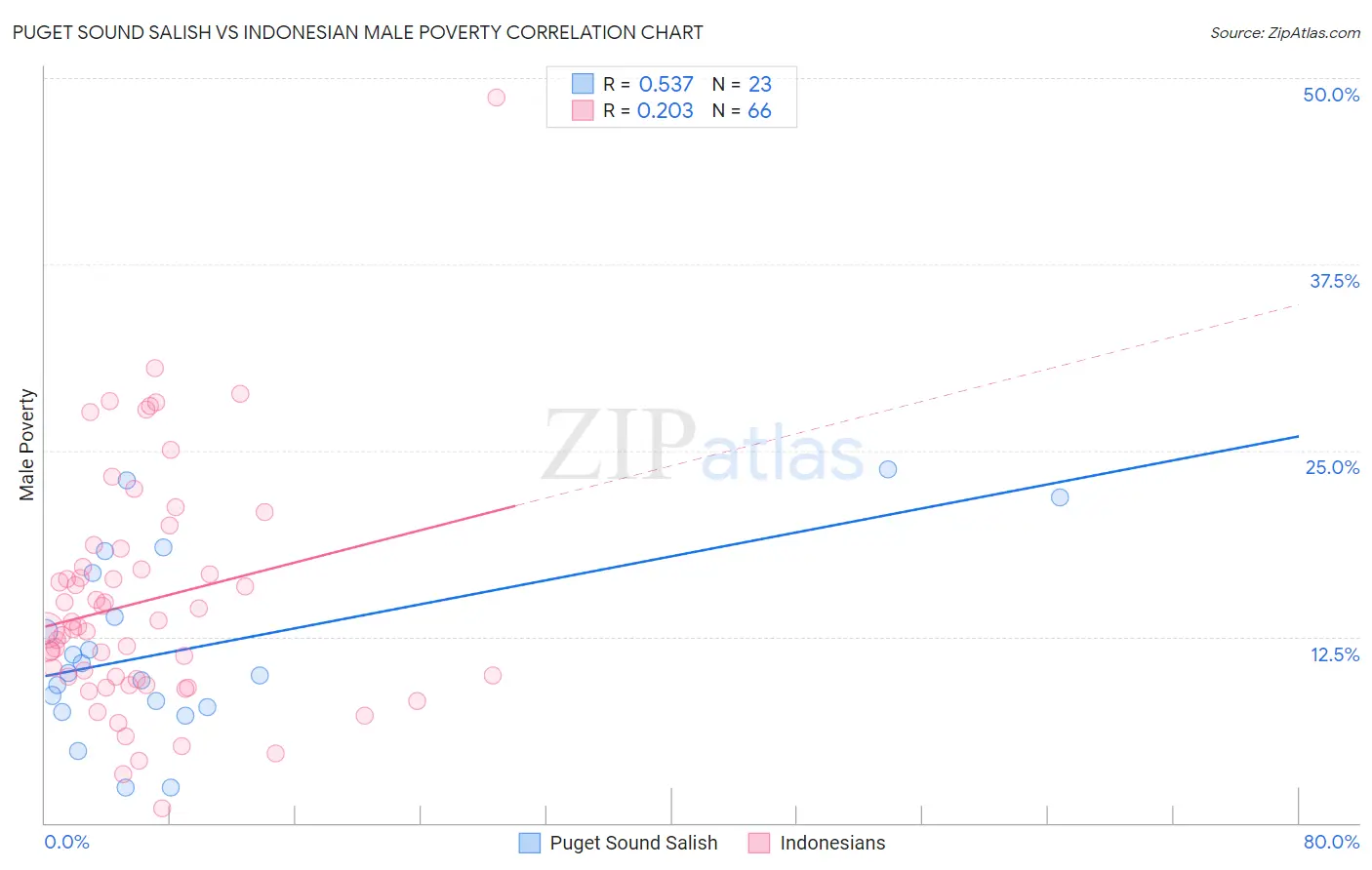 Puget Sound Salish vs Indonesian Male Poverty