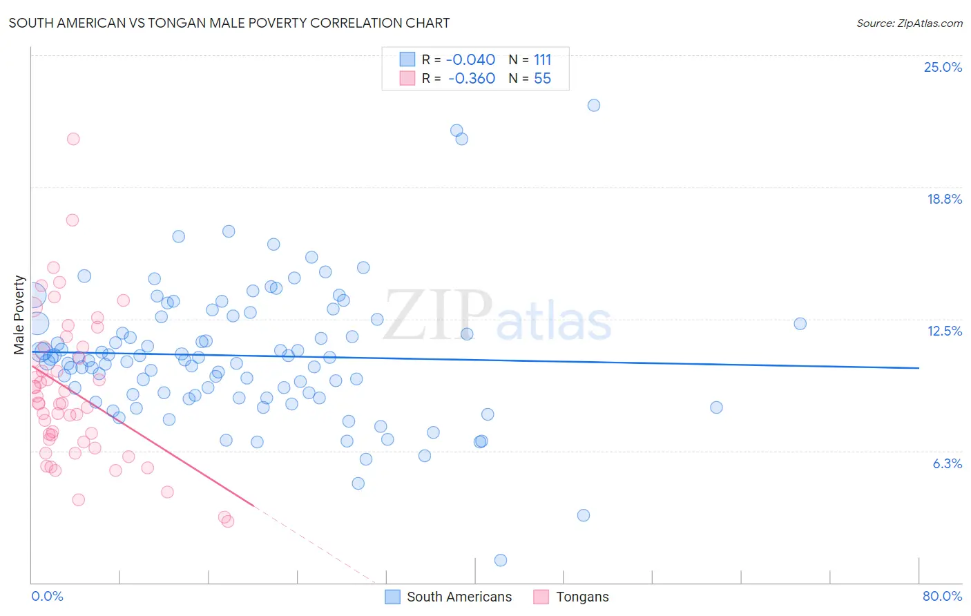 South American vs Tongan Male Poverty