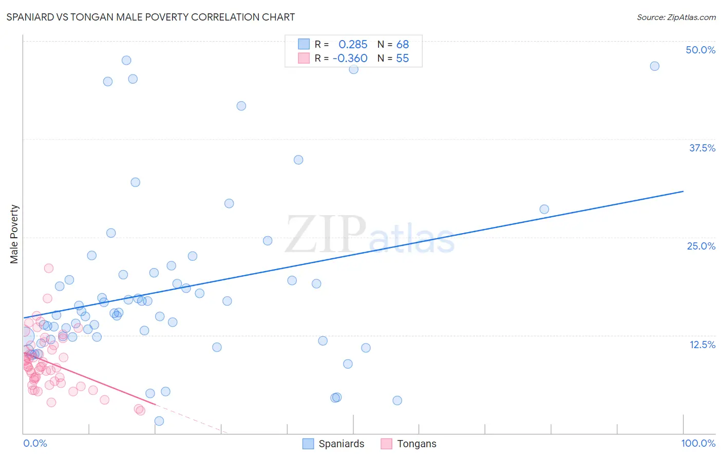 Spaniard vs Tongan Male Poverty