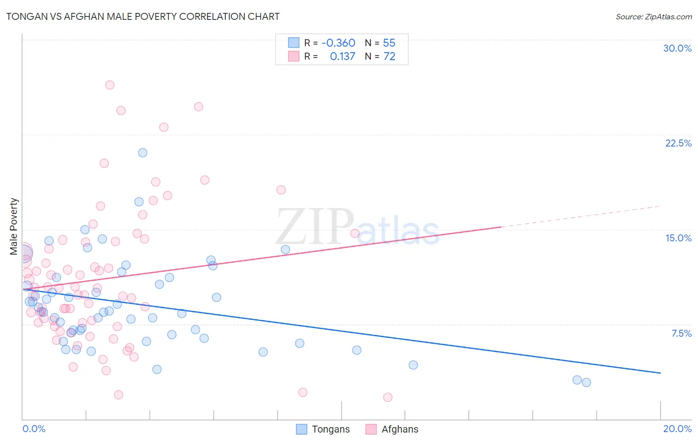 Tongan vs Afghan Male Poverty