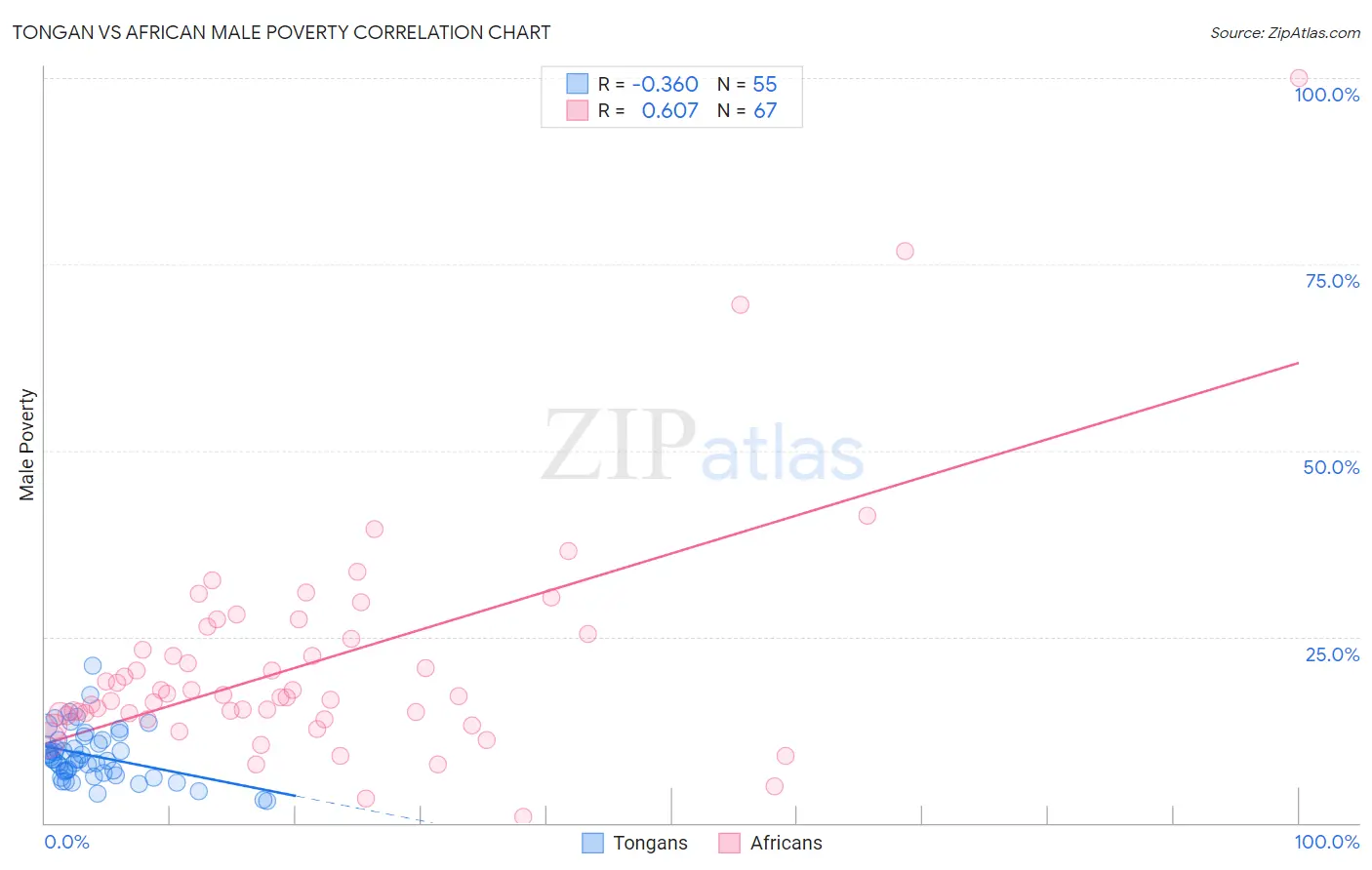 Tongan vs African Male Poverty