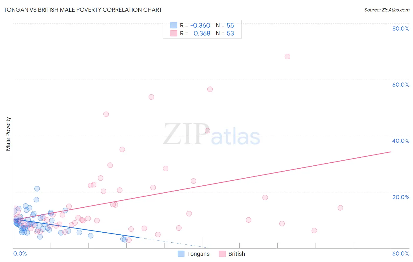 Tongan vs British Male Poverty