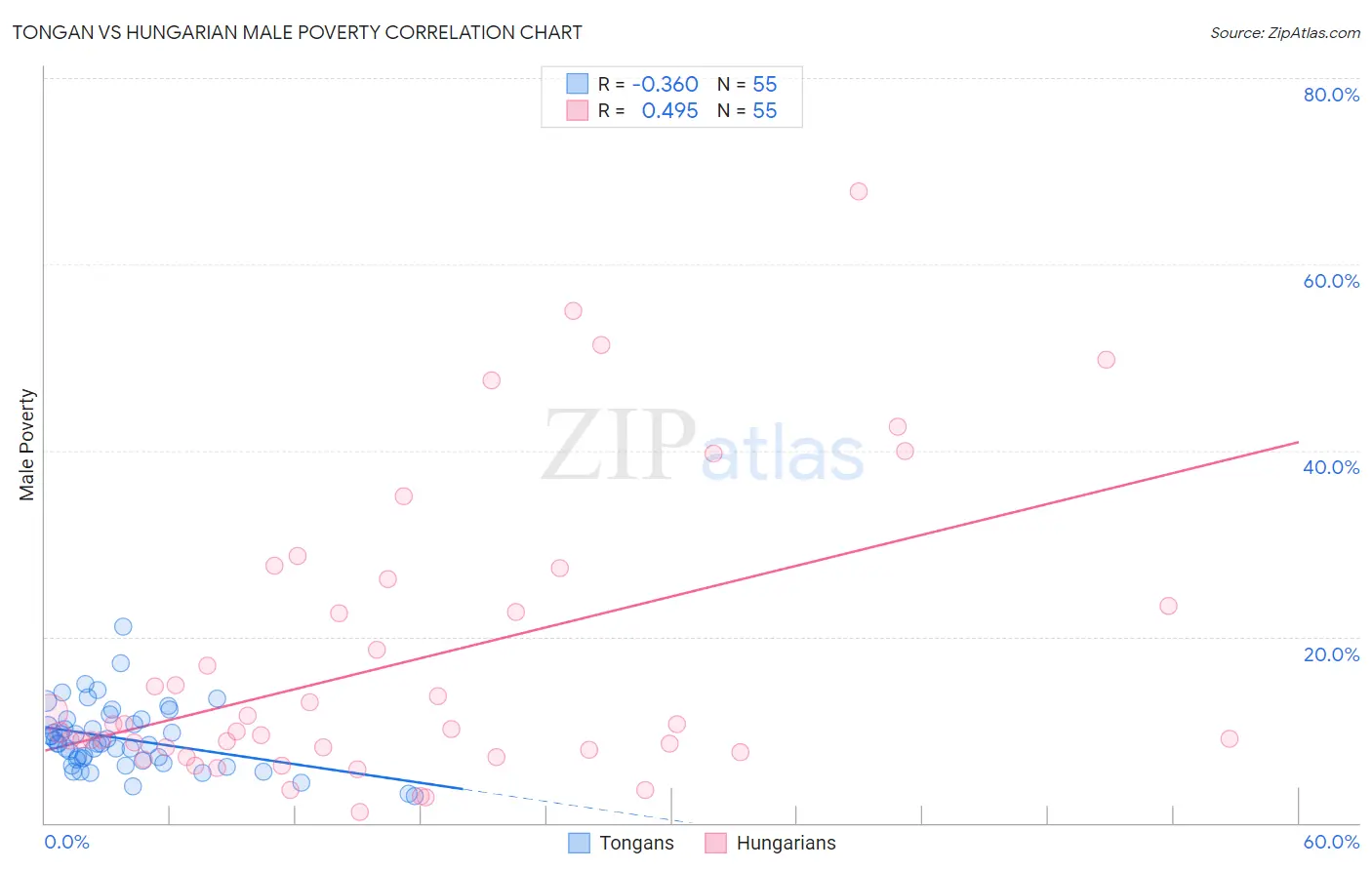 Tongan vs Hungarian Male Poverty