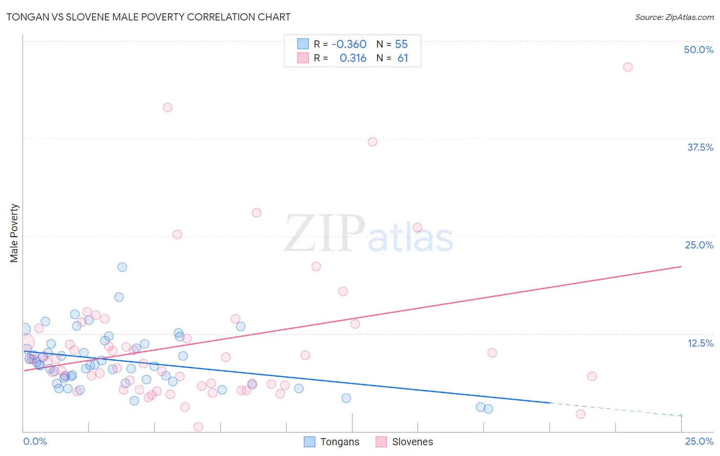 Tongan vs Slovene Male Poverty