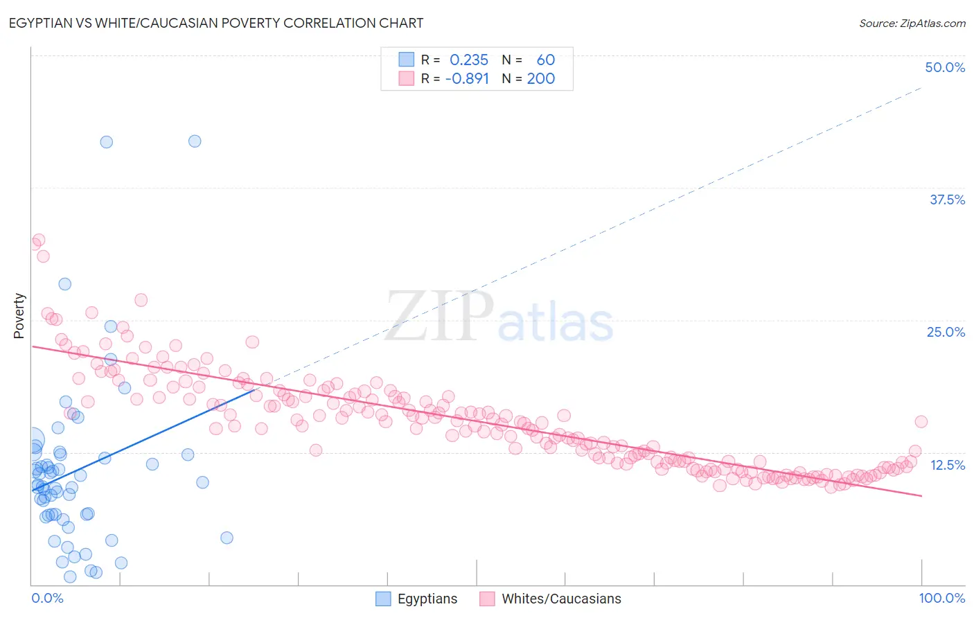 Egyptian vs White/Caucasian Poverty