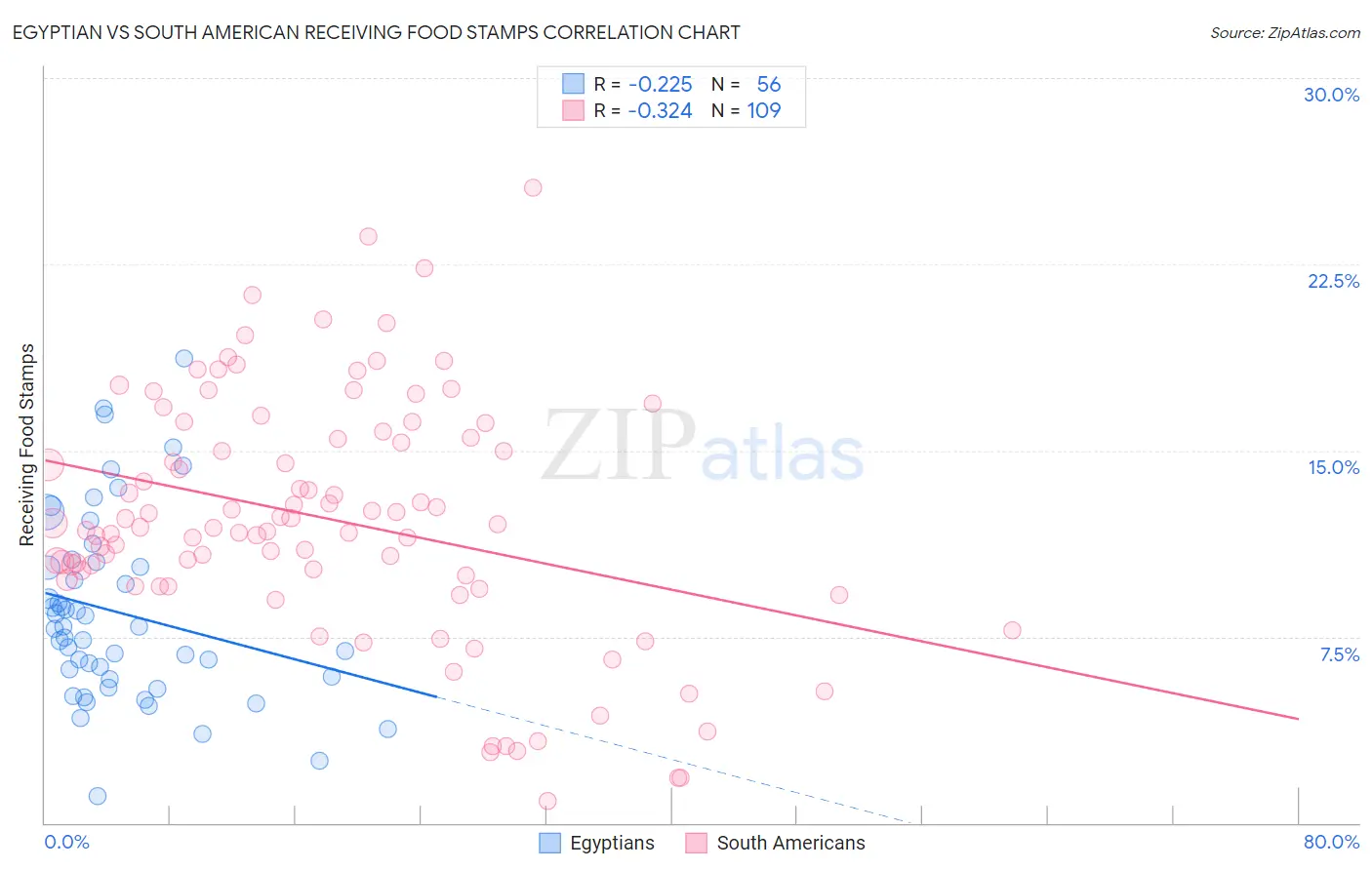 Egyptian vs South American Receiving Food Stamps