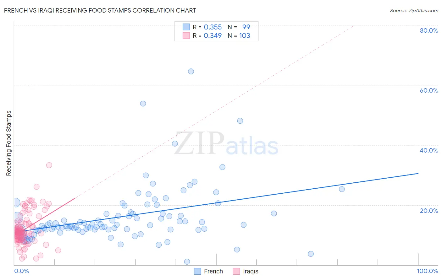 French vs Iraqi Receiving Food Stamps