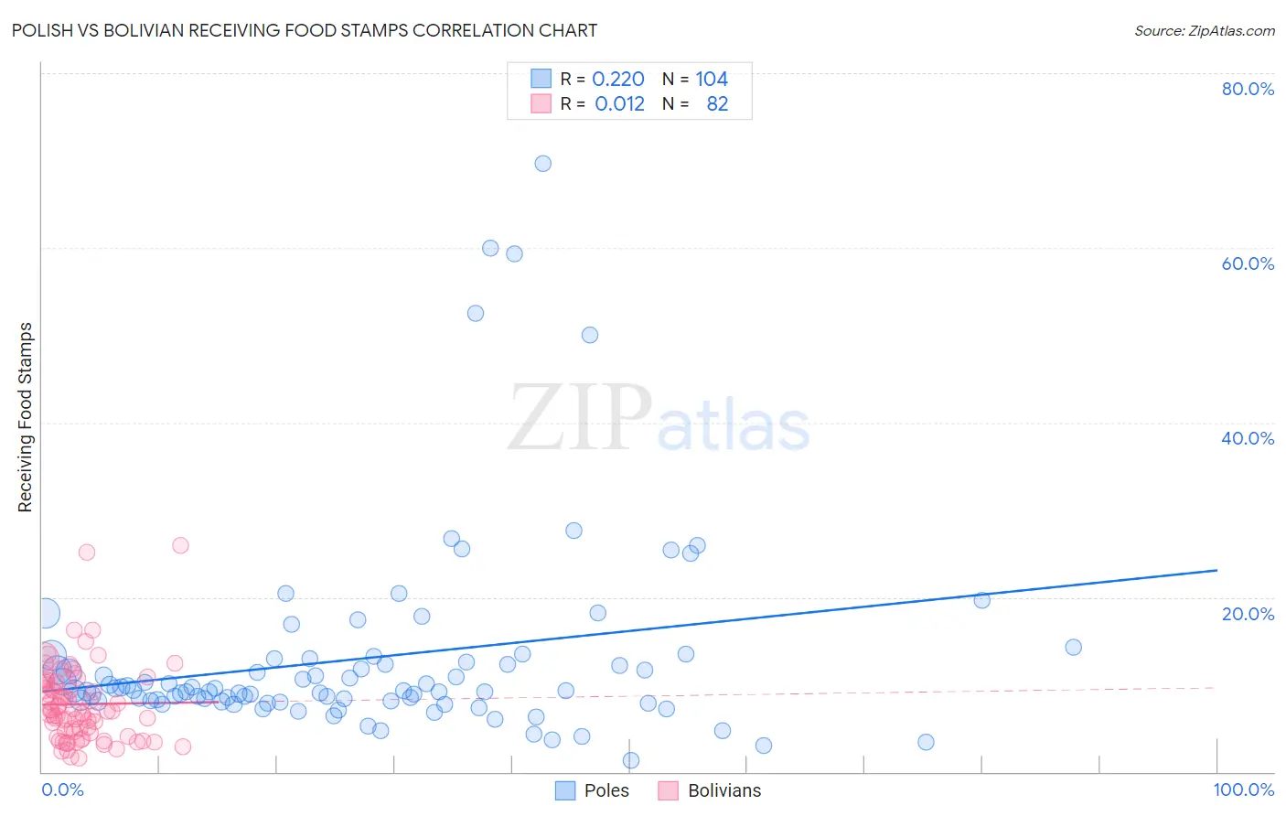 Polish vs Bolivian Receiving Food Stamps