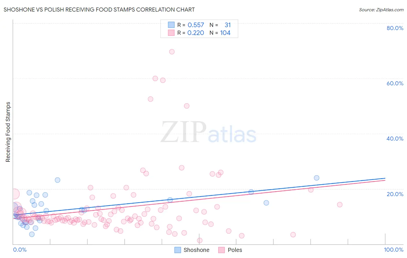Shoshone vs Polish Receiving Food Stamps