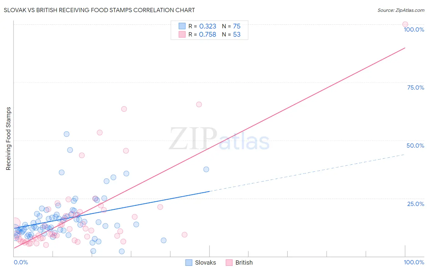 Slovak vs British Receiving Food Stamps