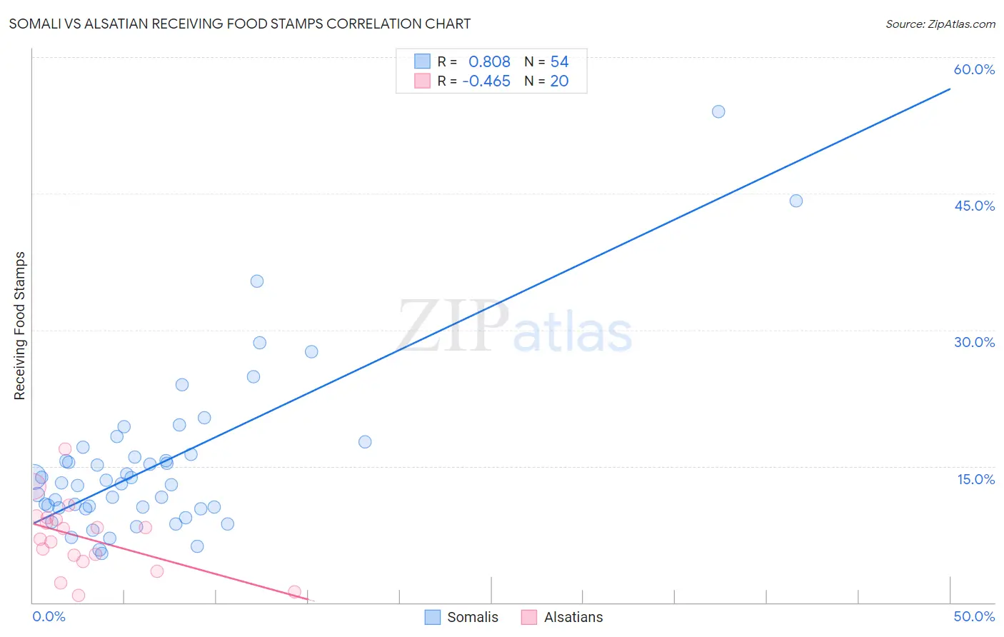 Somali vs Alsatian Receiving Food Stamps
