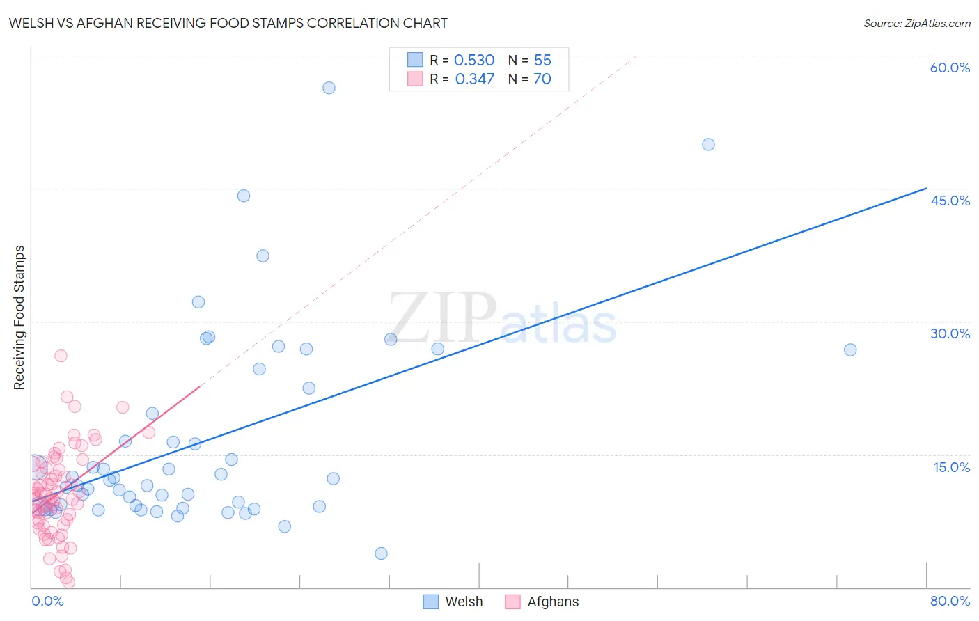 Welsh vs Afghan Receiving Food Stamps