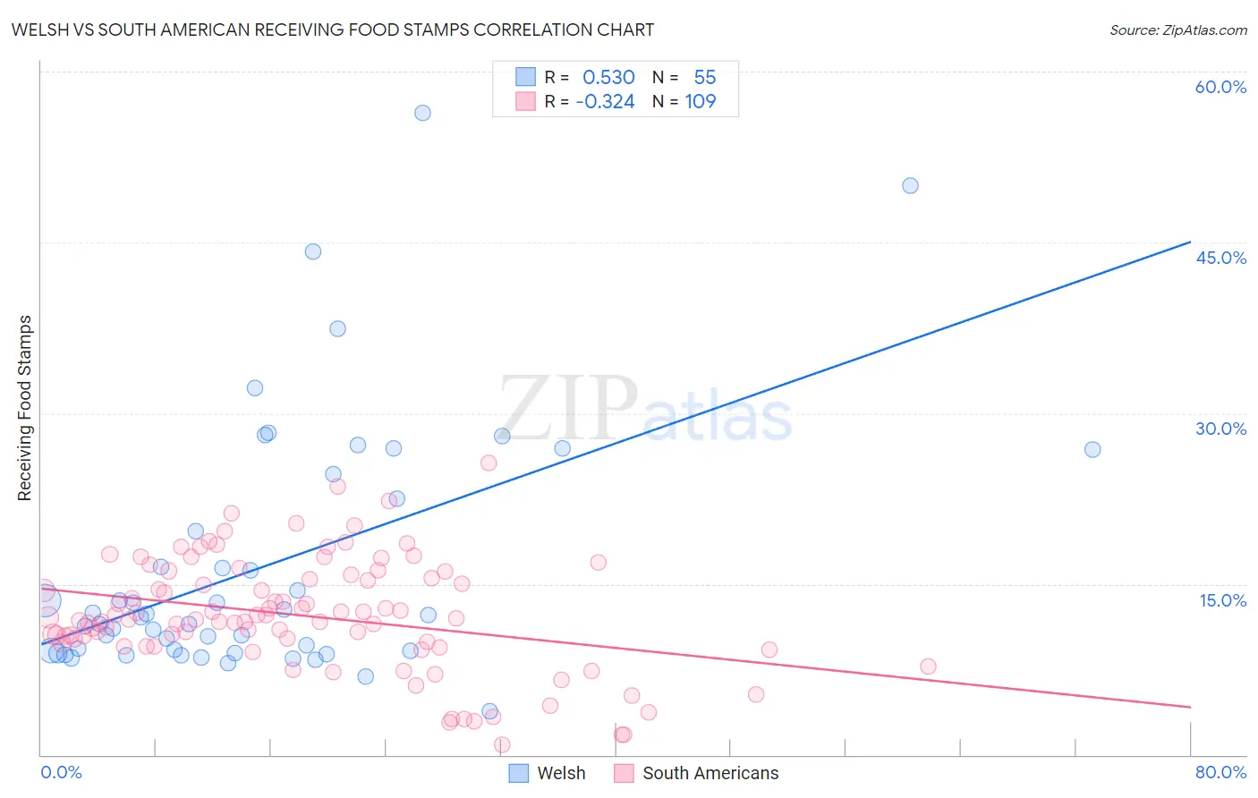 Welsh vs South American Receiving Food Stamps