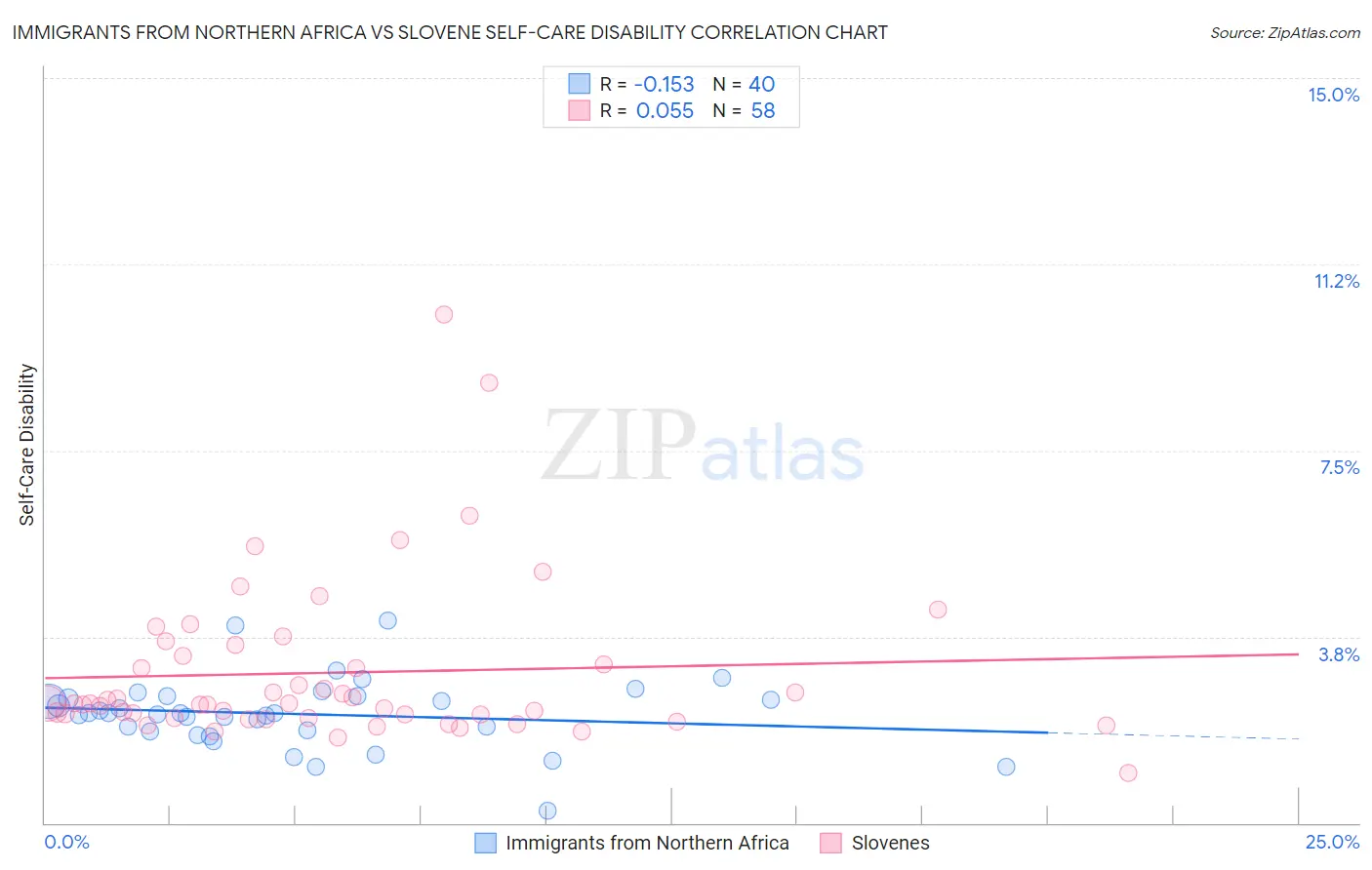 Immigrants from Northern Africa vs Slovene Self-Care Disability