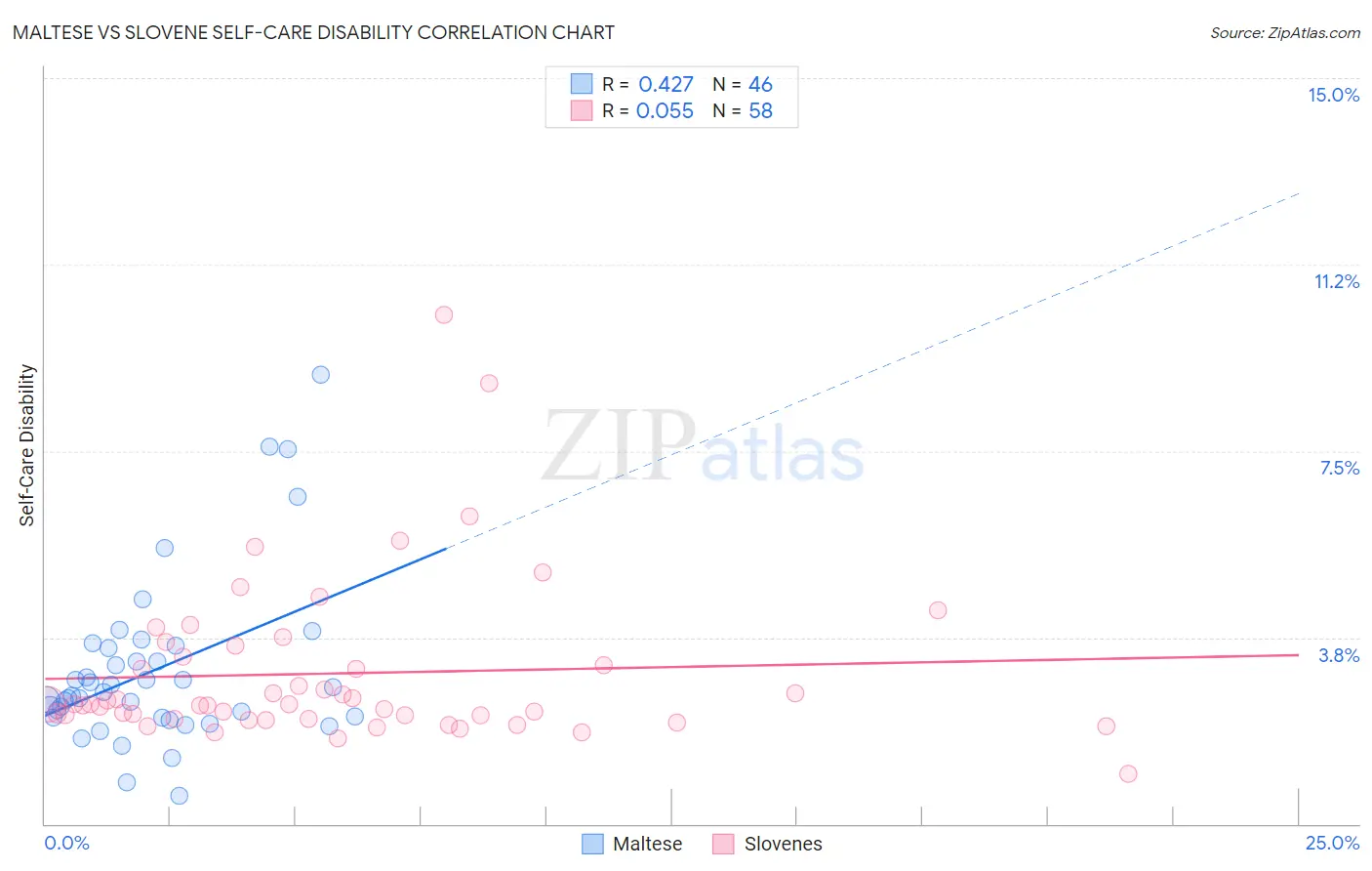 Maltese vs Slovene Self-Care Disability