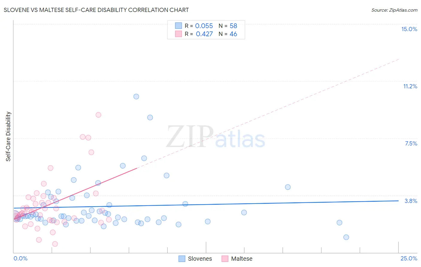 Slovene vs Maltese Self-Care Disability