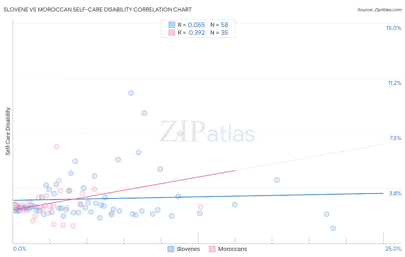 Slovene vs Moroccan Self-Care Disability
