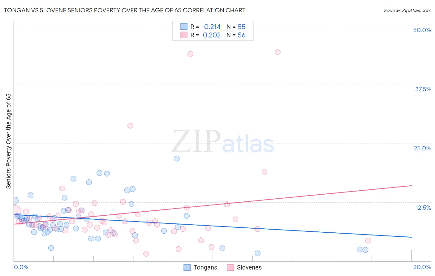 Tongan vs Slovene Seniors Poverty Over the Age of 65
