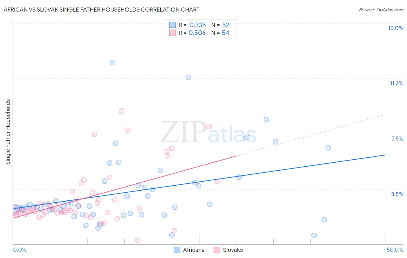 African vs Slovak Single Father Households