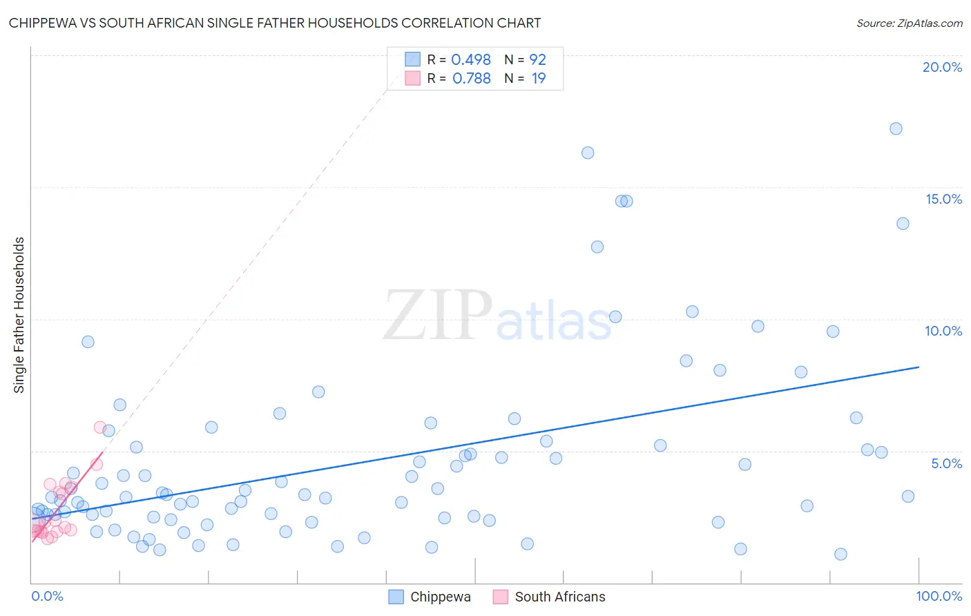Chippewa vs South African Single Father Households