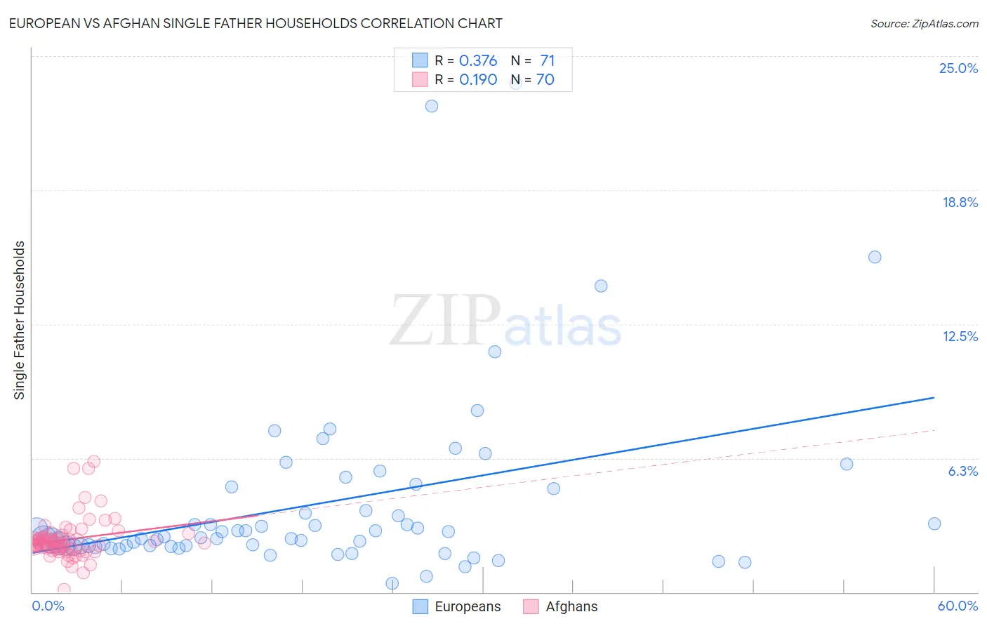 European vs Afghan Single Father Households
